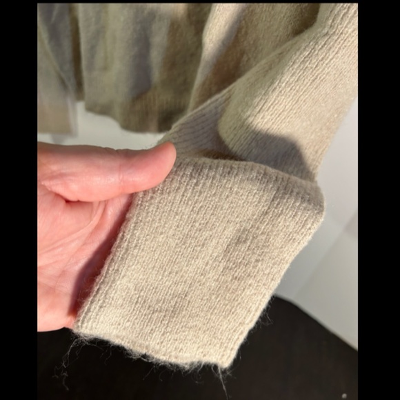 Stitches & Stripes Shireen Ribbed Off Shoulder Pullover Sweater Beige Size S - Picture 5 of 15